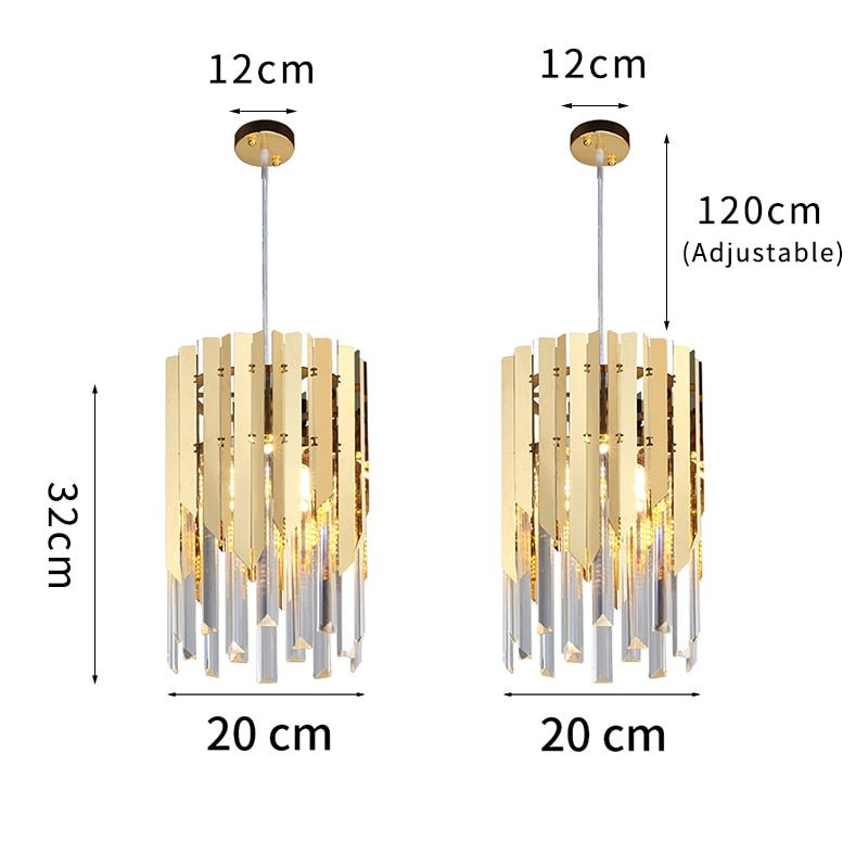 Kleine Runde k9 Crystal Modern Led Kronleuchter für Wohnzimmer Küche Esszimmer Schlafzimmer Nachttisch