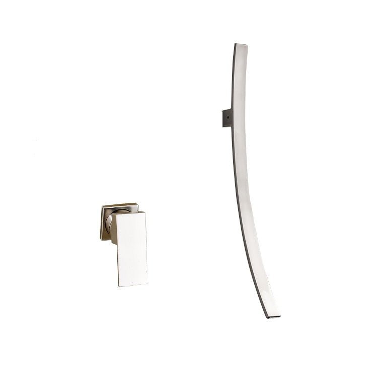 Montado en la pared 70 cm caño cascada lavabo grifo monomando cromo baño grifo mezclador lavabo oculto Torneira